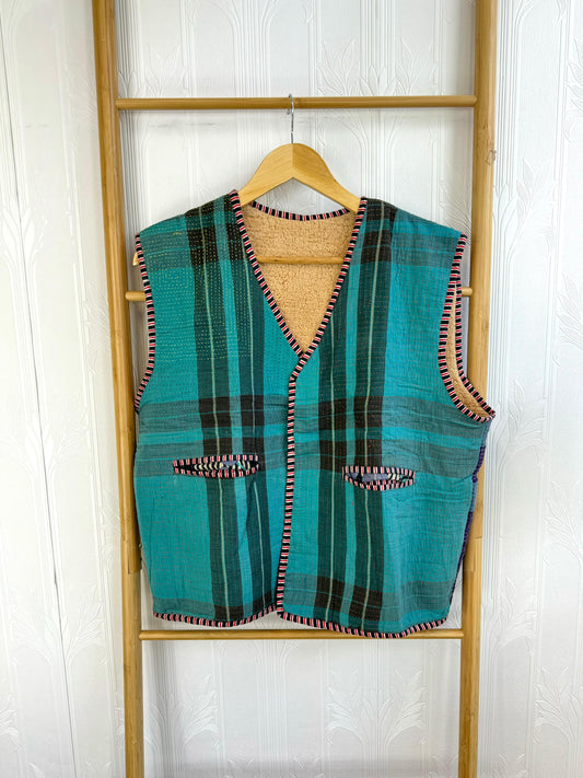 Vintage Inspired Short Jacket- Timeless Elegance with Modern Edge Green with black