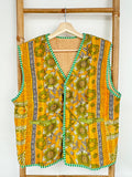 Vintage Inspired Short Jacket- Timeless Elegance with Modern Edge Mustard green