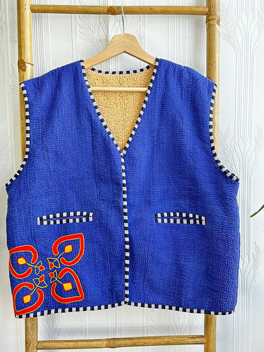 Vintage Inspired Short Jacket- Timeless Elegance with Modern Edge Dark navy blue