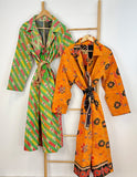 Vintage Longline Jacket – Classic Silhouette with Timeless Appeal Green with red yellow