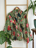 Luxury Velvet Boho Quirky Floral Elegant Pistachio Summer Green Pink Teal