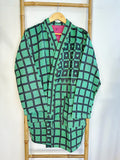 Vintage Longline Jacket – Classic Silhouette with Timeless Appeal Green with black