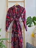 Luxury Velvet House Robe Unisex Kimono exotic purple