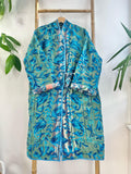 Vintage Suzani Jacket – Artisan Embroidery Meets Timeless Style Sky, Teal, Deep Sea Blue