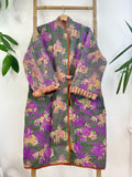 Vintage Suzani Jacket – Artisan Embroidery Meets Timeless Style Luxury Purple, Dark Moss Green, Cream