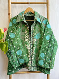 Vintage Suzani Jacket – Artisan Embroidery Meets Timeless Style Sea green, Teal Green