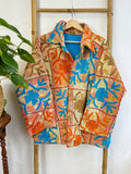 Vintage Suzani Jacket – Artisan Embroidery Meets Timeless Style Hot Orange, Gardenia, Azure Blue, Brown