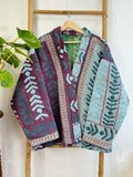 Vintage Suzani Jacket – Artisan Embroidery Meets Timeless Style Purple, Pastel Blue, Light Blue