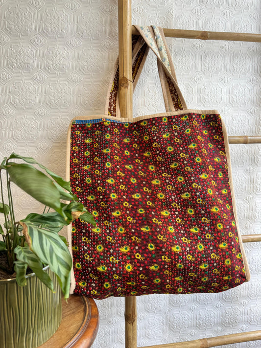 Vintage-Inspired Market Tote Bag – Timeless Style, Everyday Function Marron