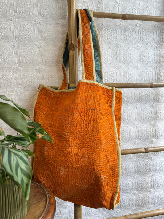 Vintage-Inspired Market Tote Bag – Timeless Style, Everyday Function Orange