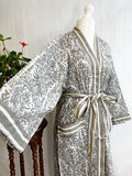 Pure Cotton Block printed Comfy Maternity Spring Pastel Grey White Monochrome