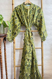 Pure Cotton Block printed Eco-fashion Olive Green Black Ikat Diamond