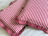 Soft Touch 100% Cotton Pillow Cover – Pink Stripe