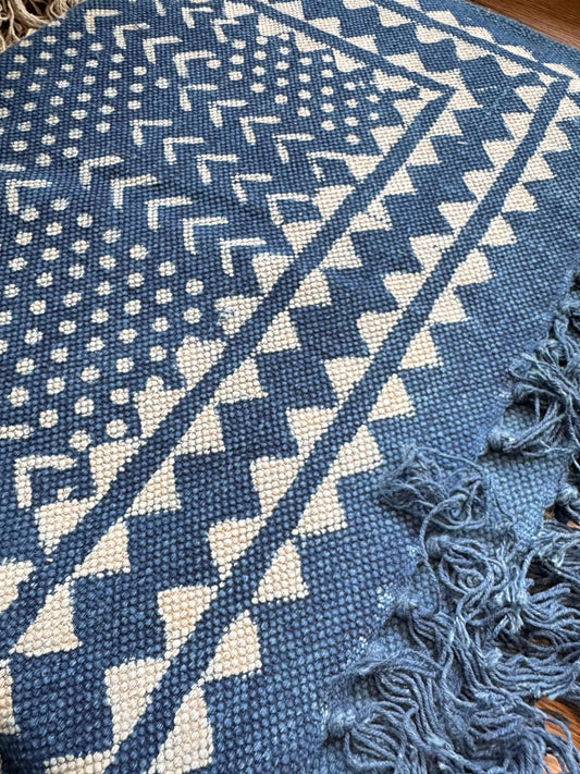 Modern 6x4 ft. Area Rug – Soft, Durable & Stylish Floor Accent | Pure White Brown Blue Rust