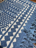 Modern 6x4 ft. Area Rug – Soft, Durable & Stylish Floor Accent | Pure White Brown Blue Rust