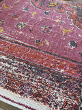 Modern 6x4 ft. Area Rug – Soft, Durable & Stylish Floor Accent | Magenta Purple Red Mustard Black