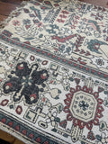 Modern 6x4 ft. Area Rug – Soft, Durable & Stylish Floor Accent | Jasime White Black And Red
