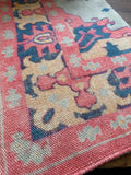 Modern 6x4 ft. Area Rug – Soft, Durable & Stylish Floor Accent | Salmon  Pink Blue Cream Glacier Gray