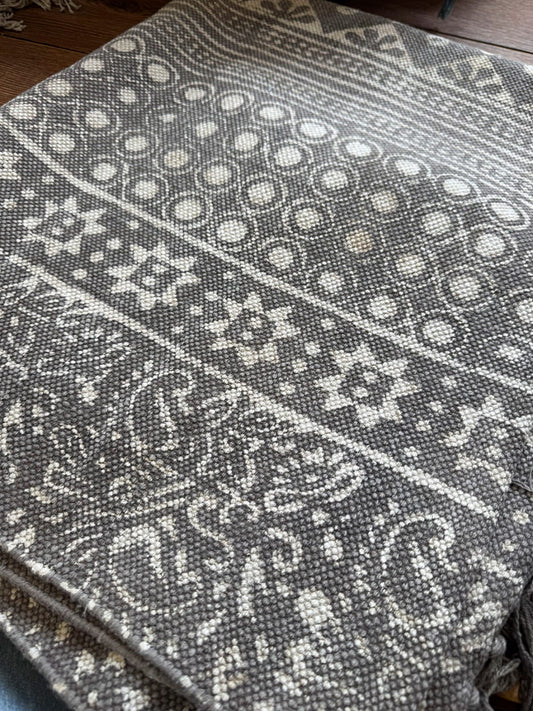 Modern 6x4 ft. Area Rug – Soft, Durable & Stylish Floor Accent | Moon Gray White Geometrical