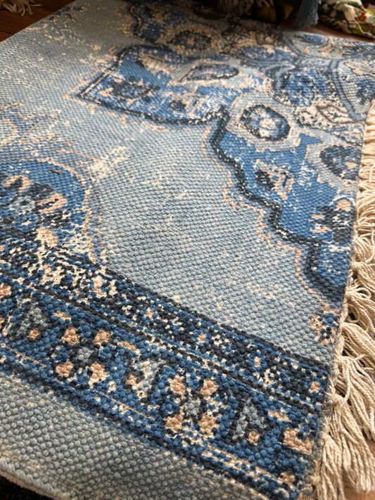 Modern 6x4 ft. Area Rug – Soft, Durable & Stylish Floor Accent | Beige Blue