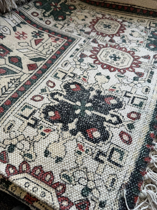 Modern 6x4 ft. Area Rug – Soft, Durable & Stylish Floor Accent | Jasime White Black And Red