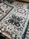 Modern 6x4 ft. Area Rug – Soft, Durable & Stylish Floor Accent | Jasime White Black And Red