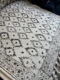 Modern 6x4 ft. Area Rug – Soft, Durable & Stylish Floor Accent | Off White/ Gray Black Ikat