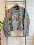 Cotton quilted open jacket
