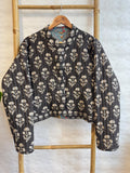 Cotton quilted open jacket