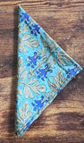 Everyday Charm: Cotton Napkins Elegant Green Blue floral