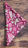 Everyday Charm: Cotton Napkins Elegant Maroon floral