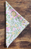 Everyday Charm: Cotton Napkins Elegant Grey floral