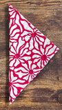 Everyday Charm: Cotton Napkins Elegant Red white floral
