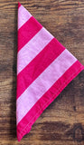 Everyday Charm: Cotton Napkins Elegant Stripe Pink Red
