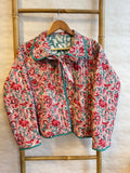 Cotton quilted open jacket