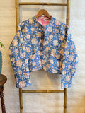Cotton quilted open jacket