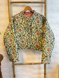 Cotton quilted open jacket