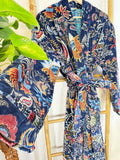 Luxury Velvet House Robe Unisex Kimono Unisex Kimono Boho Jacket Lined Dressing Winter Christmas Gift Elegant Royal Navy Blue Orange Red Paradise