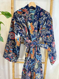 Luxury Velvet House Robe Unisex Kimono Unisex Kimono Boho Jacket Lined Dressing Winter Christmas Gift Elegant Royal Navy Blue Orange Red Paradise