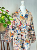 Luxury Velvet House Robe Unisex Kimono Rich Beige Black Blue Orange Red