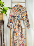 Luxury Velvet House Robe Unisex Kimono Rich Beige Black Blue Orange Red