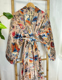 Luxury Velvet House Robe Unisex Kimono Rich Beige Black Blue Orange Red