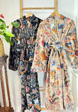 Luxury Velvet House Robe Unisex Kimono Rich Beige Black Blue Orange Red