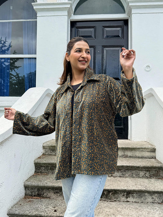 Luscious Luxurious Printed Velvet open Jacket
Regal Classic Grey Love