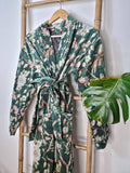 Luxury Velvet House Robe Unisex Kimono Autumn Winter Christmas Gift Elegant Royal Emerald Green