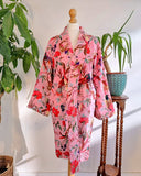 Luxury Velvet House Robe Unisex Kimono Elegant Royal Baby Pink Crush Lover
