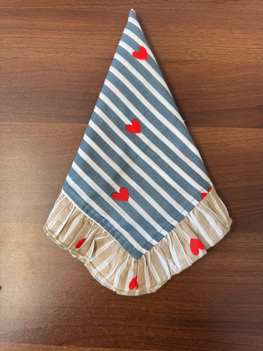 Cotton Frill Napkins - Set of 6 | Block print Table Decor
