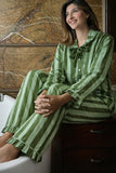 Luxury Hand Printed Indian Blockprint Pure High Quality Cotton | Forest Green Pastel