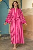 Pure Cotton Block printed Barbie Pink