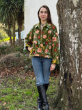 Velvet Bolero Open Jacket with Threaded Embroidery